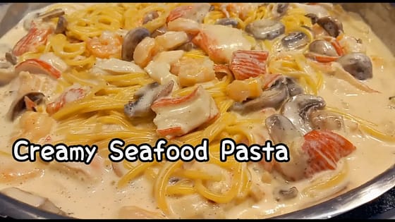 Creamy Seafood Pasta Recipe | Creamy Pasta with Seafood