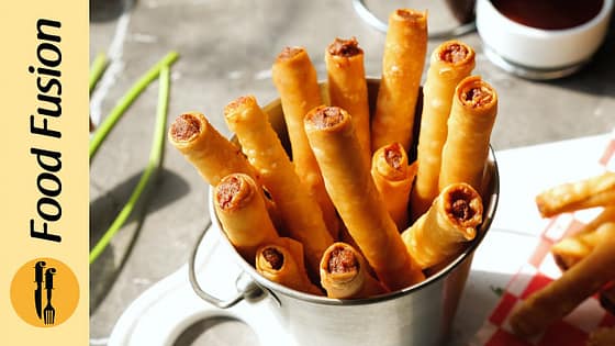 Chicken Cigars / Pencil Sticks Lunchbox Friendly Recipe By Food Fusion (Ramazan Special)