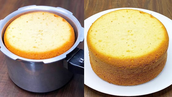 Sponge Cake in Pressure Cooker | Basic Sponge Cake Recipe | Vanilla Sponge Cake Without Oven