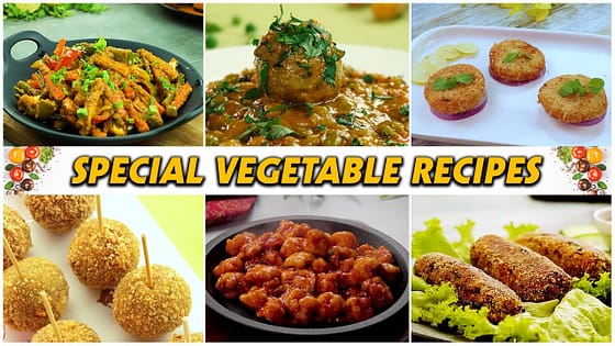 6 Vegetable Recipes | Vegetarian Dinner Recipes | Veg Recipes |  By SooperChef