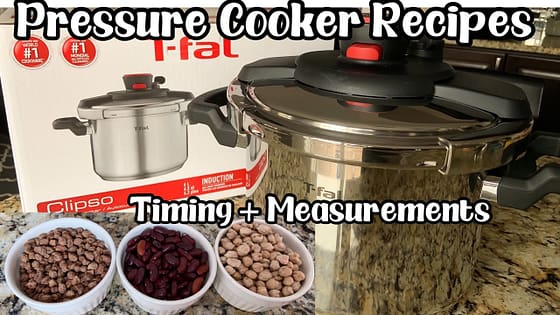 T- FAL Clipso Pressure Cooker Recipes With Timing & Measurements | How To Cook  Beans Veg In Cooker