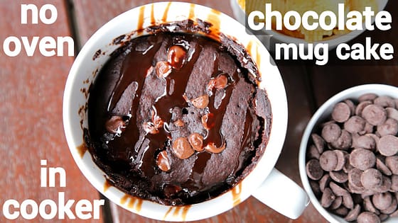 mug cake recipe in cooker | eggless chocolate mug cake in pressure cooker