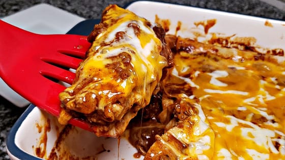 BEEF ENCHILADAS | Easy Enchilada Sauce Recipe | How To Make Cheesy Baked Enchiladas
