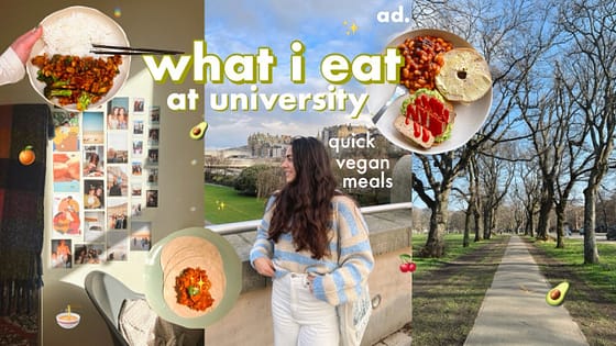 what i eat at university 🍜 quick(ish) vegan meals because im lazy
