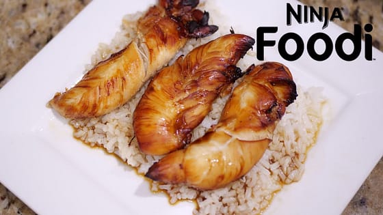 Ninja Foodi XL Pressure Cooker Steam Fryer Recipe | Teriyaki Glazed Chicken Breast with Rice
