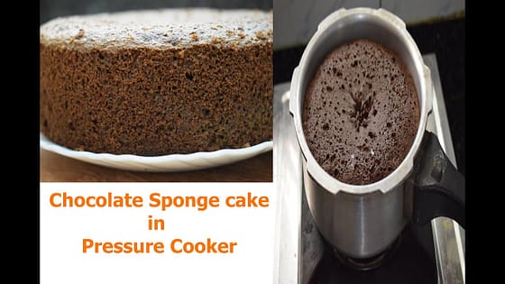 Chocolate sponge cake in pressure cooker recipe #shorts | New year cake recipe