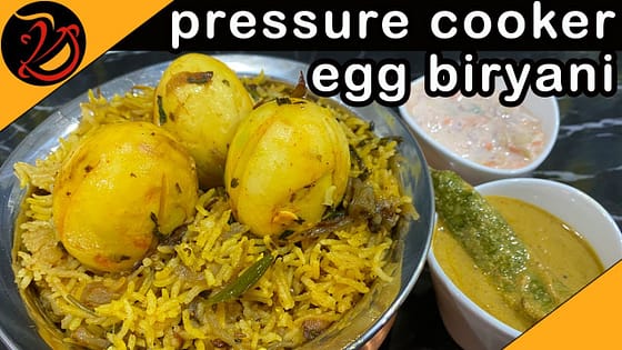 Pressure Cooker Egg Biryani | Tasty Biryani Recipe | How to cook pressure cooker recipes | Yummy
