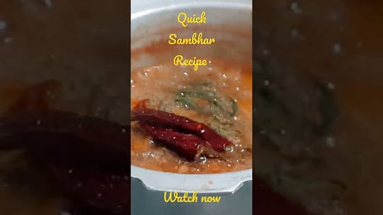 Quick Sambhar Recipe in pressure cooker (15mins Recipe )