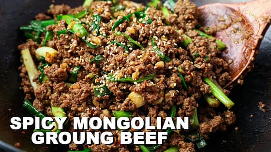 Spicy Mongolian Ground Beef EASY Recipe