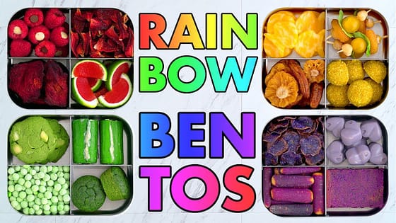 Rainbow Bento Snack Boxes! Colorful Vegan + Vegetarian Recipes Inspiration! – Mind Over Munch!