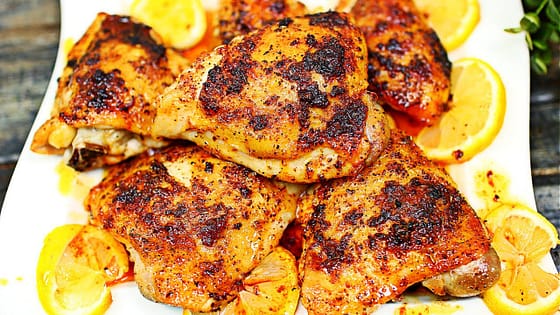 Lemon Pepper Baked Chicken Thighs Recipe – Easy Chicken Recipe