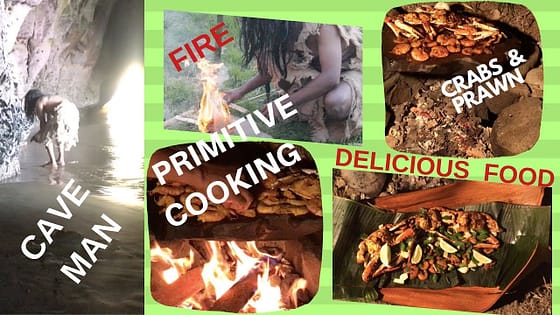 Primitive Technology – Cooking Crab and Prawn Delicious- Seafood Recipes