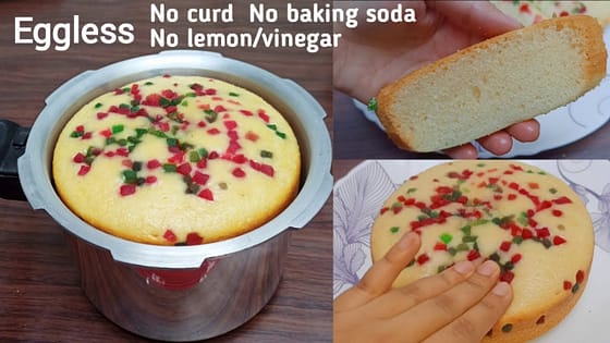 Perfect Eggless Sponge Cake in Pressure Cooker | Basic Sponge Cake Recipe