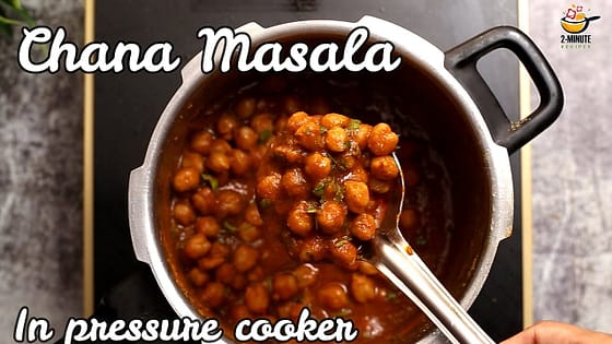 CHANA MASALA Recipe in Pressure Cooker | Chole Masala | Easy Chole Recipe | 2-Minute Recipes