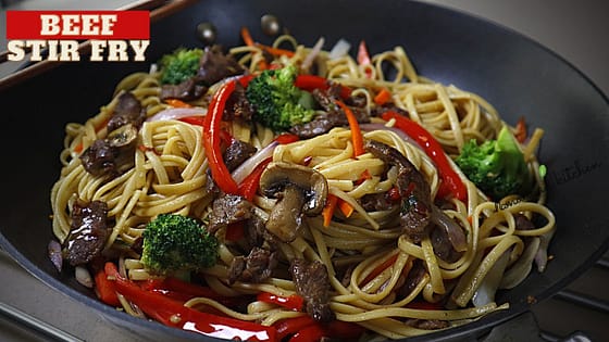 beef and vegetable stir fry with pasta – Nanaaba’s beef recipes dinner ideas