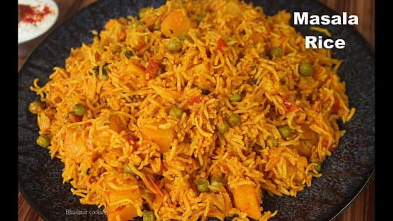 Masala Rice Recipe | Masala Rice in Pressure Cooker | Tasty and spicy rice recipe