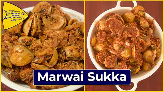 Marwai Sukka Mangalore Recipe | Clam Sukka | Shell Fish Sukka | Seafood Recipes By Bayman